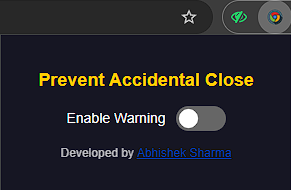 Chrome Extension: Prevent Accidental Quit project